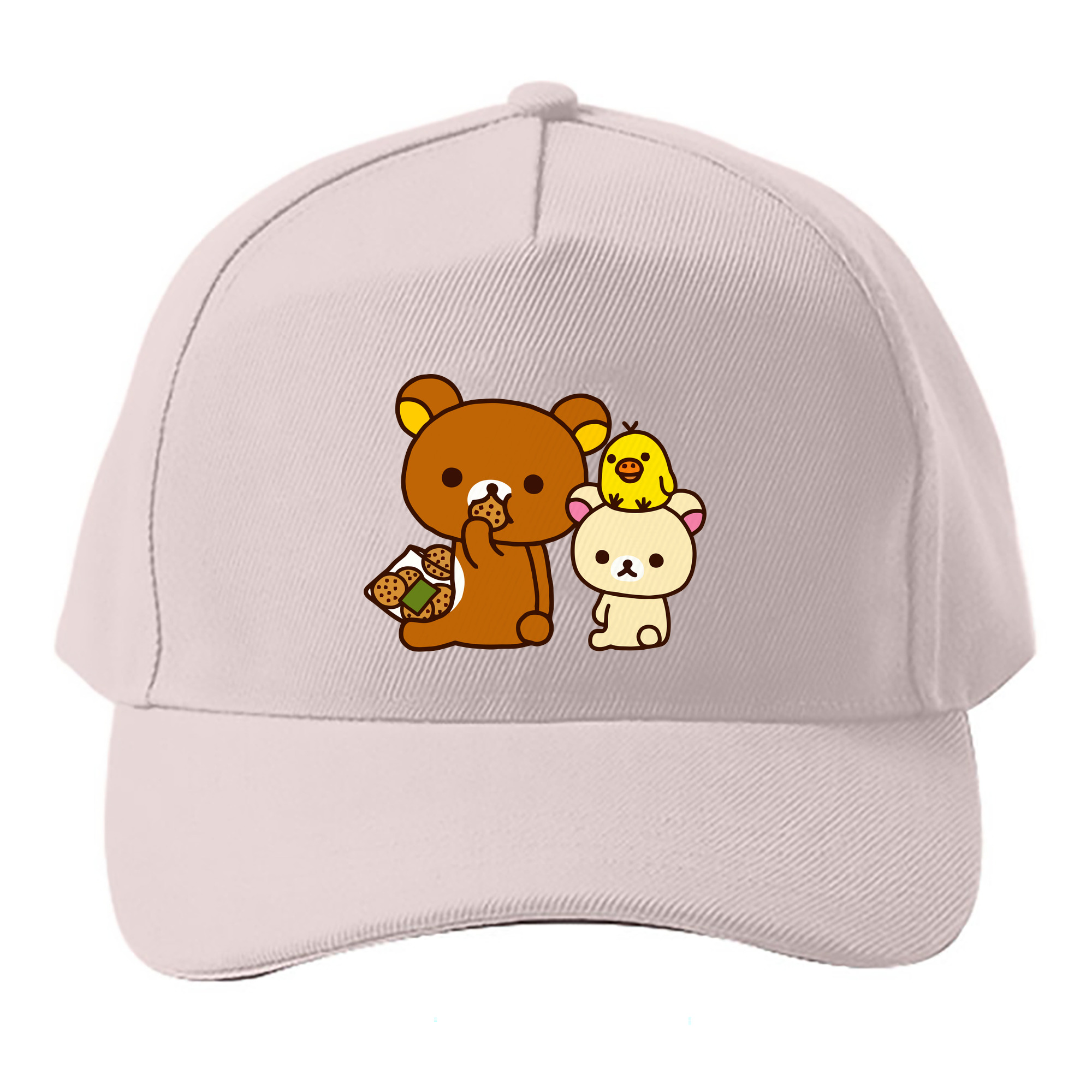 （画像用） リラックマ リラックマ キイロイトリ Rilakkuma Korilakkuma Kiiroitori ベースボールキャップ 綿100％ 男女兼用 帽子 スポーツ